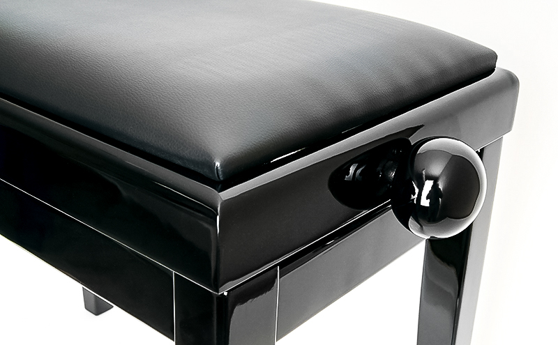 Фото HY-PJ018A-GLOSS-BLACK Банкетка, черный/черный, кожзам, Rin