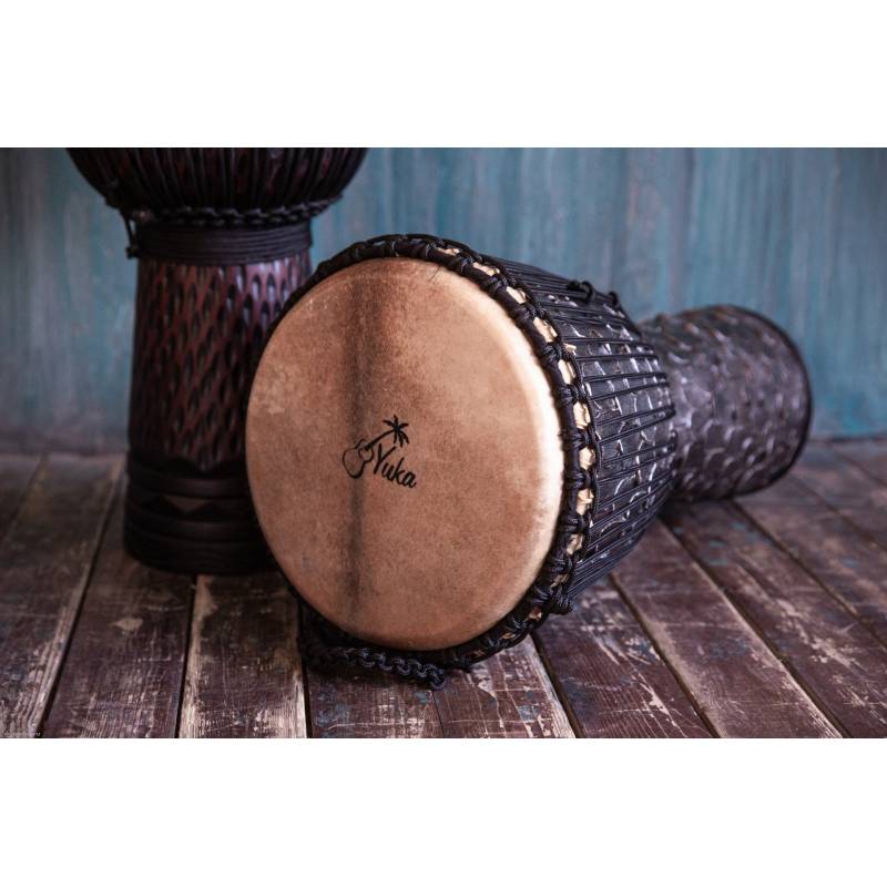 Фото YUKA DJWPRO012-24 Leopard - Джембе с верёвочной настройкой Юка