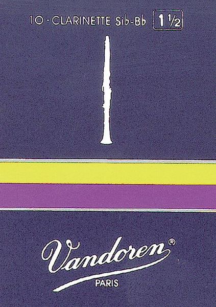 Фото Vandoren CR113  трости для кларнета Eb , традиционные (синяя пачка), №3, (упаковка 10 шт. )