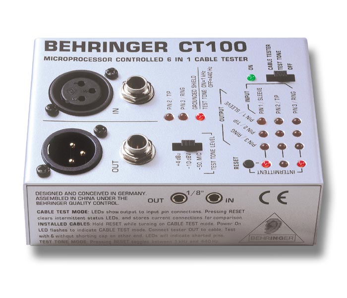 Фото Кабельный тестер Behringer CABLE TESTER CT100
