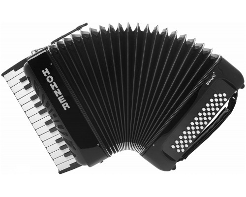 Фото HOHNER Bravo I 49 F black - Аккордеон 1/2 Хонер