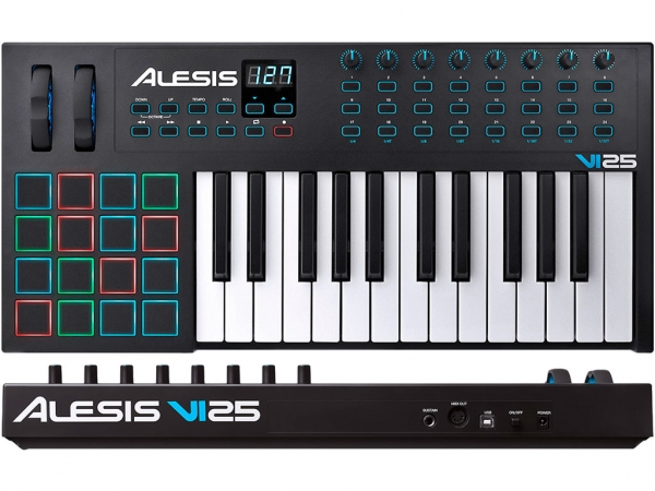 Фото ALESIS VI25 миди клавиатура с послекасанием 25 клавиш