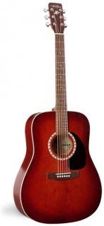 Фото Art & Lutherie SPRUCE BURGUNDY+Кейс  акустическая гитара Dreadnought, цвет - красный