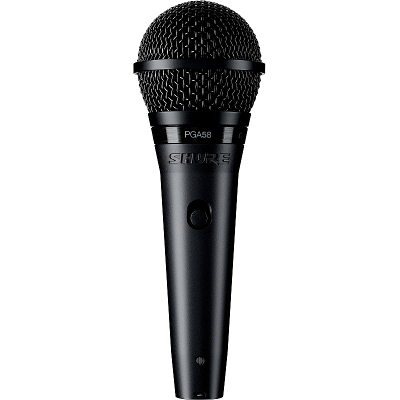 Фото SHURE PGA58-QTR-E кардиоидный вокальный микрофон c выключателем, с кабелем XLR -1/4'
