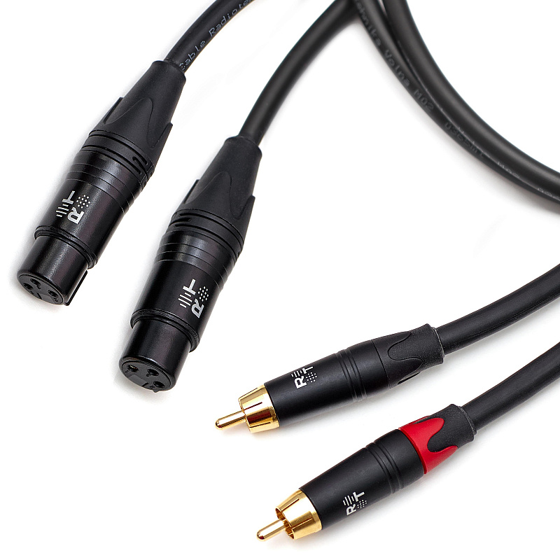 Фото Кабель межблочный 2XLR-2RCA Radiotehnika Volna M02 (female) 1.5 m