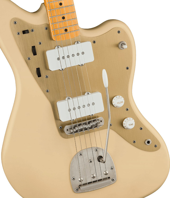 Фото Электрогитара FENDER SQUIER 40th Anniversary Jazzmaster MN Aged Hardware Satin Desert Sand
