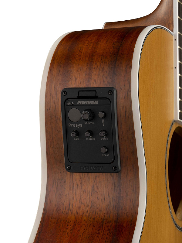 Фото GA5F-BW-NS Grand Regal Series Электро-акустическая гитара, с вырезом, цвет натуральный, Cort