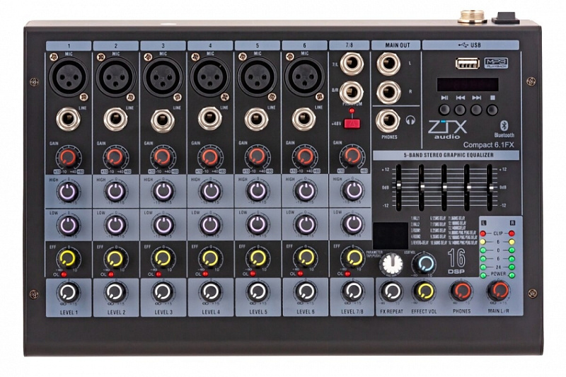 Фото Микшерный пульт ZTX audio Compact 6.1Fx