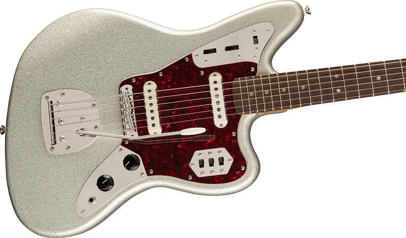 Фото Электрогитара FENDER SQUIER Classic Vibe '60s Jaguar LRL Silver Sparkle