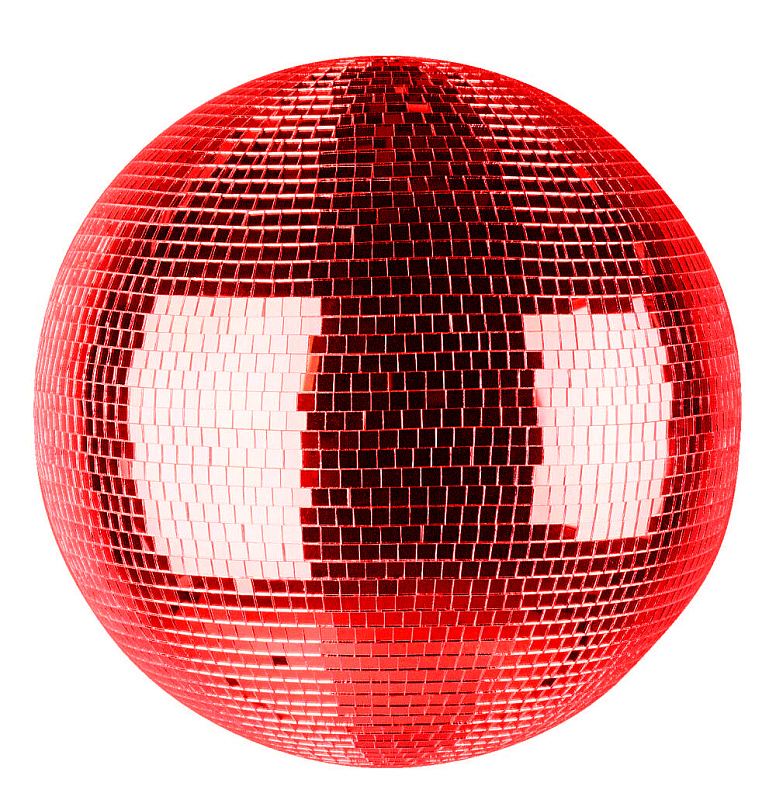 Фото Красный зеркальный шар PSL MB40-SC-R