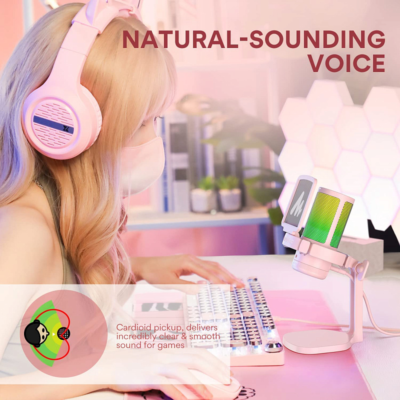 Фото Микрофон Maono DGM20 (pink)