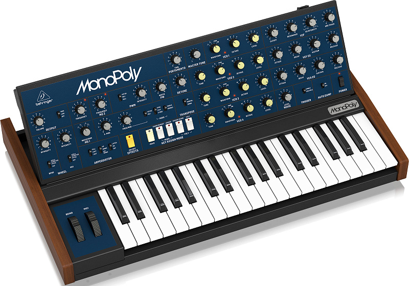 Фото Аналоговый 4-х голосный полифонический синтезатор BEHRINGER MONOPOLY