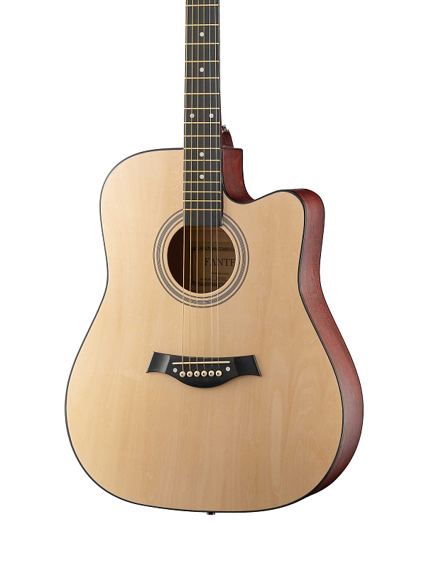Фото FT-221-N Акустическая гитара, с вырезом 41", цвет натуральный, Fante