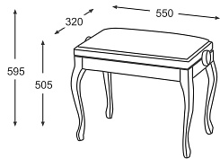 Hidrau BG200(L25) Mahogany gloss  Банкетка