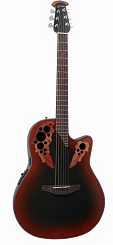 OVATION CE44-RRB Celebrity Elite Mid Cutaway Reversed Redburst