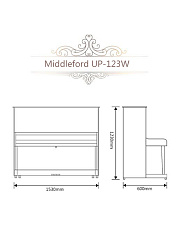 Пианино Middleford UP-123W