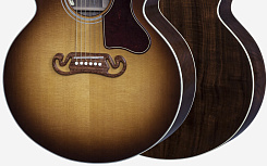 GIBSON SJ-100 WALNUT Honeyburst акустическая гитара Super Jumbo со звукоснимателем и кейсом цвет санберст