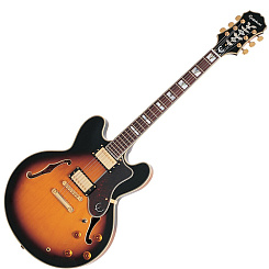 Полуакустическая электрогитара, EPIPHONE DOT VINTAGE SUNBURST 