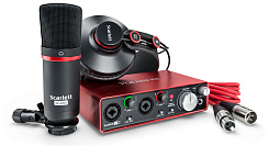 FOCUSRITE Scarlett Studio 2nd Gen студийный комплект (Scarlett 2i2 2nd Gen, наушники, микрофон, ПО, микрофонный кабель).